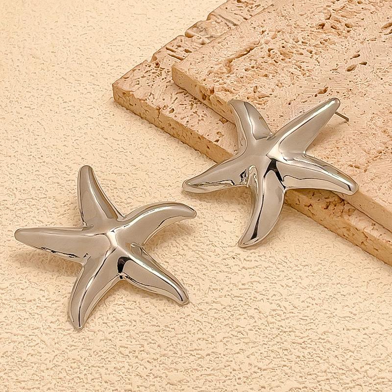Exaggerated Starfish Earrings Women Ocean Style Vintage Metal Starfish Elements Cute Fashionable Design Party Jewelry Gifts серебряный
Exaggerated Starfish Earrings Women Ocean Style Vintage Metal Starfish Elements Cute Fashionable Design Party Jewelry Gifts серебряный