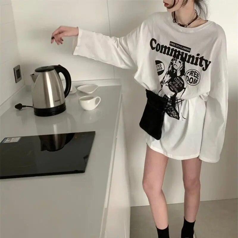 2KWEIRD White Tshirts Women Long Sleeve O-neck Cotton Tees Korean Oversized Tops Casual Fashion Print Y2k T-shirt M білий
2KWEIRD White Tshirts Women Long Sleeve O-neck Cotton Tees Korean Oversized Tops Casual Fashion Print Y2k T-shirt M білий