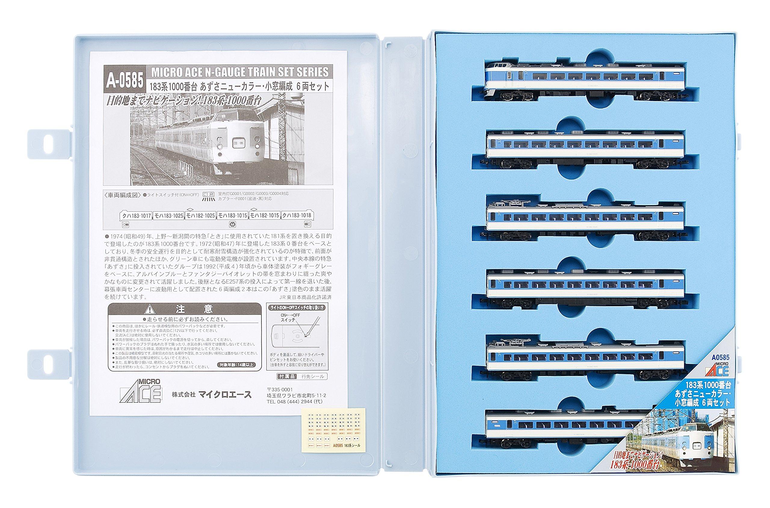 Micro Ace N Gauge 183 Series 1000 Series Azusa New Color Small Window Formation 6 Car Set A0585 Railway Model Train
Micro Ace N Gauge 183 Series 1000 Series Azusa New Color Small Window Formation 6 Car Set A0585 Railway Model Train