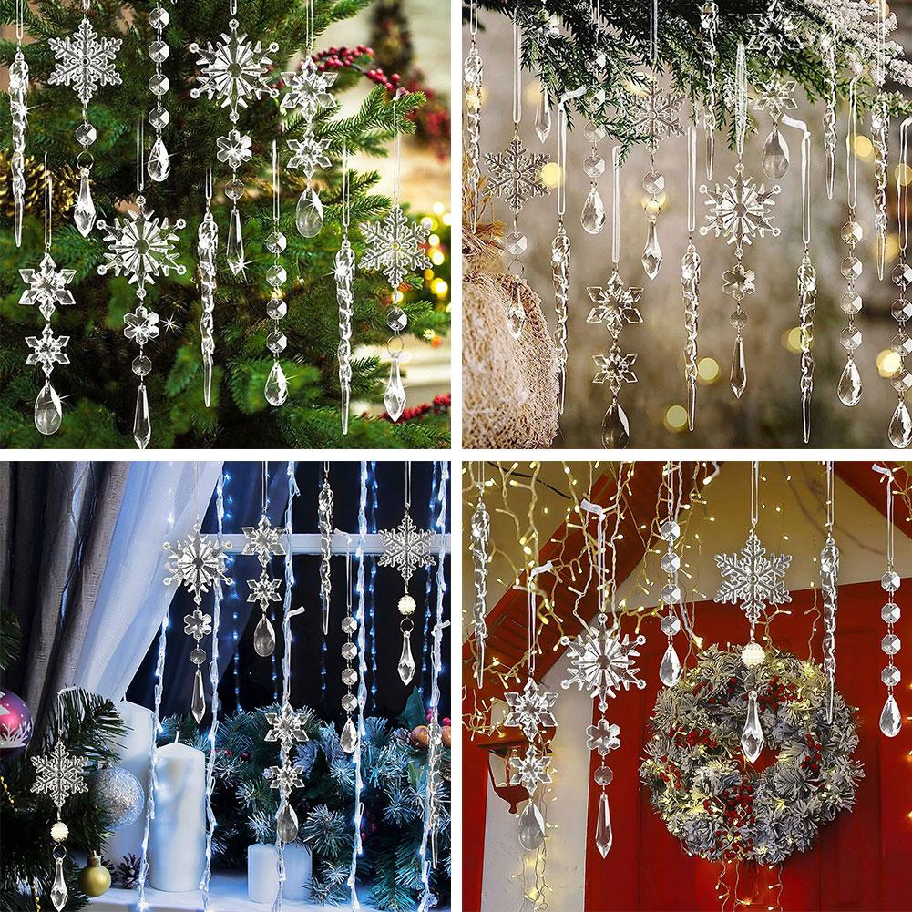 1set Christmas Tree Decoration Snowflakes Ice Cones Transparent Crystal Acrylic Pendant Pendant E3A3 A-10pcs
1set Christmas Tree Decoration Snowflakes Ice Cones Transparent Crystal Acrylic Pendant Pendant E3A3 A-10pcs