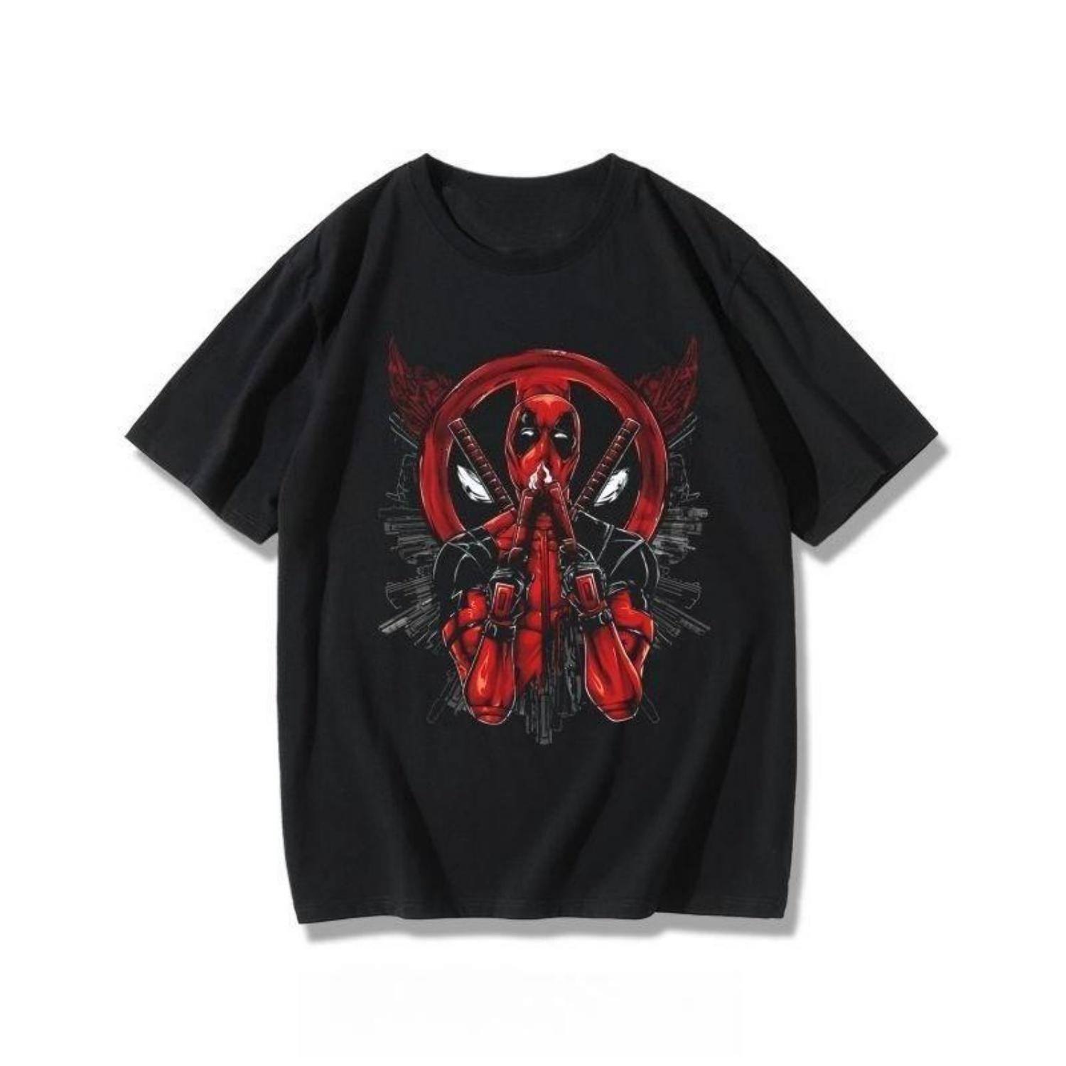 Deadpool Cartoon Movie Print T-shirt Summer New Men s and Women s Loose Casual Trend Top Autumn and Winter Innerwear S чёрный
Deadpool Cartoon Movie Print T-shirt Summer New Men s and Women s Loose Casual Trend Top Autumn and Winter Innerwear S чёрный