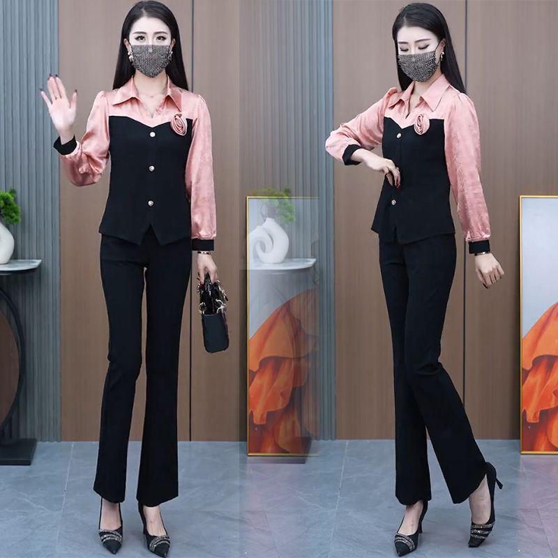 Chic 2025 Spring Women s Slimming Two-Piece Set: Spliced Polo Collar Top & Casual Pants XL (115-125 jin)
Chic 2025 Spring Women s Slimming Two-Piece Set: Spliced Polo Collar Top & Casual Pants XL (115-125 jin)