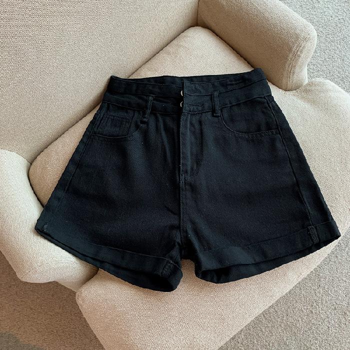 Джинсовые шорты с подворотами для женщин на лето, корейские новые с высокой посадкой, универсальные простые широкие брюки XXL чёрный
Джинсовые шорты с подворотами для женщин на лето, корейские новые с высокой посадкой, универсальные простые широкие брюки XXL чёрный