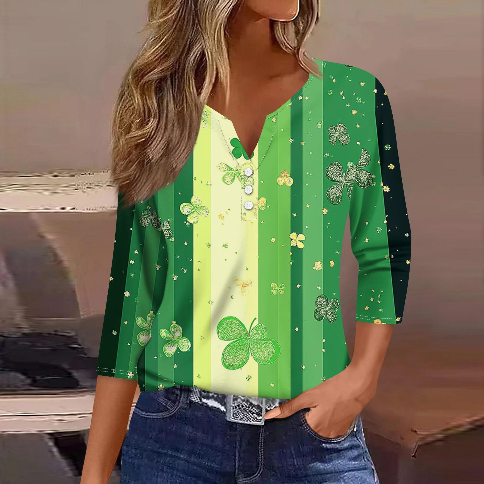 Women s T Shirt Tee Print Button 3/4 Sleeve Daily Weekend Fashion Basic V Neck Regular Top XXXL зелений
Women s T Shirt Tee Print Button 3/4 Sleeve Daily Weekend Fashion Basic V Neck Regular Top XXXL зелений