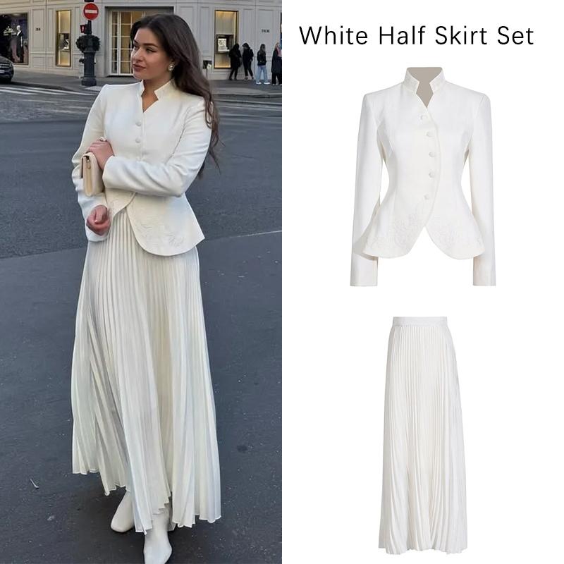 Elegant White Pleat Skirt Women Set Urban Long Sleeve Turndown Collar Single Button Streetwear Female Coat 2025 Spring Lady Sets M білий
Elegant White Pleat Skirt Women Set Urban Long Sleeve Turndown Collar Single Button Streetwear Female Coat 2025 Spring Lady Sets M білий