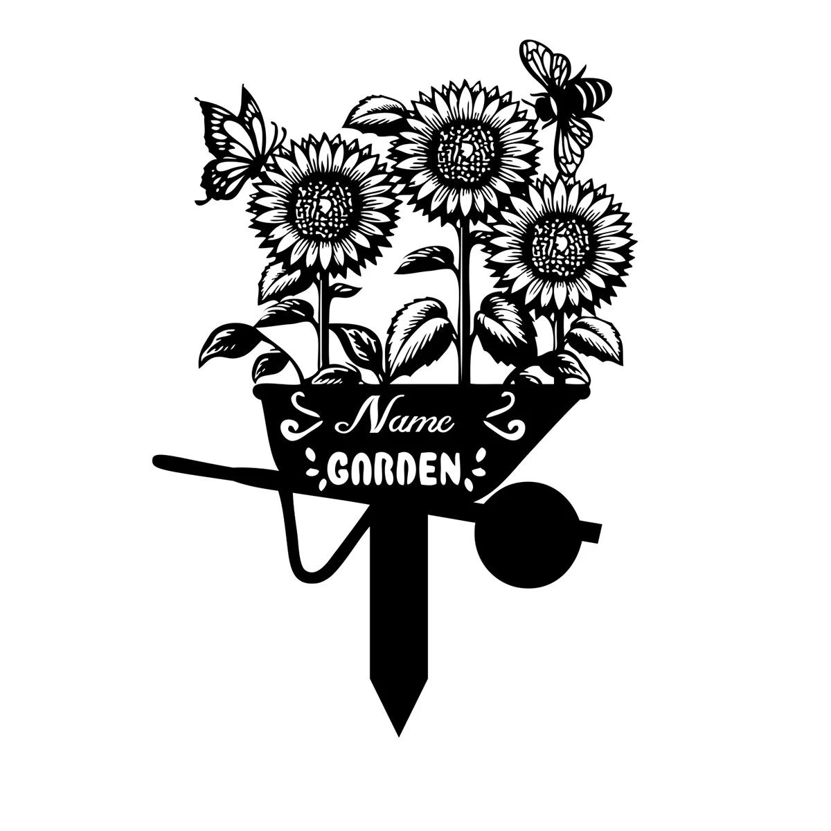 Sunflower Name Garden Stake, Metal Yard Art Personalized Sign, Custom Flower Decor with Stake
Sunflower Name Garden Stake, Metal Yard Art Personalized Sign, Custom Flower Decor with Stake