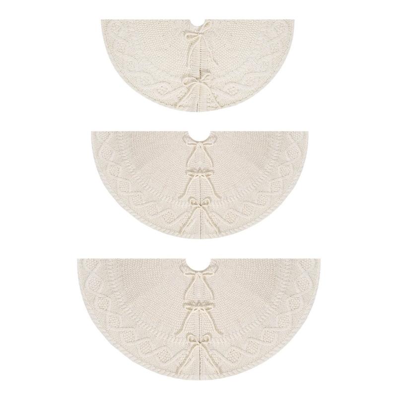 Adjustable Size Christmas Tree Base Rings Handmade White Tree Skirt Elegant Tree Stadn Skirt for Festival Decors
Adjustable Size Christmas Tree Base Rings Handmade White Tree Skirt Elegant Tree Stadn Skirt for Festival Decors