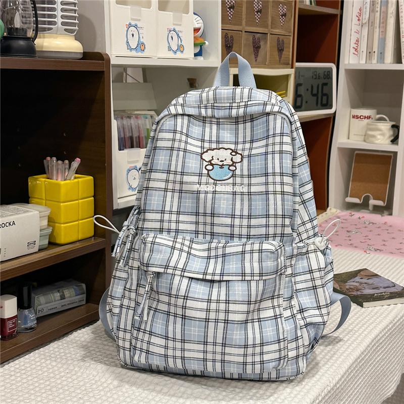 Check Student Schoolbag Women s Large Capacity Backpack синій
Check Student Schoolbag Women s Large Capacity Backpack синій
