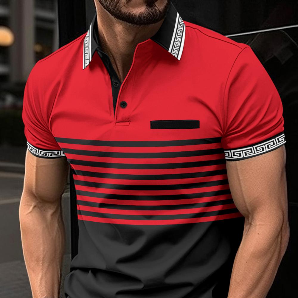 Summer Fashion Men s Polo Shirt Thread Collar Lapel Men s Sports Short Sleeve Tops M красный
Summer Fashion Men s Polo Shirt Thread Collar Lapel Men s Sports Short Sleeve Tops M красный