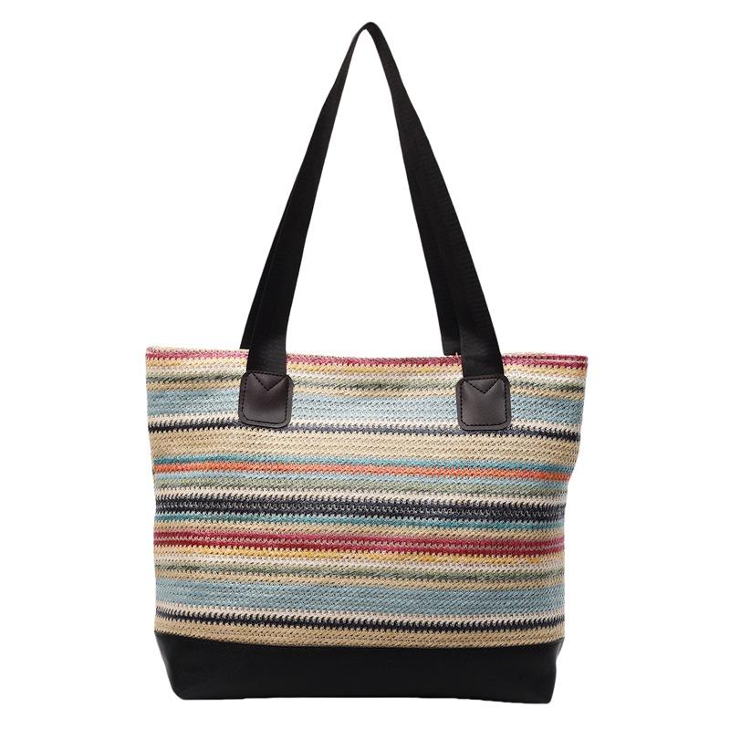 2025 summer new coarse cloth imitation woven women s bag one-shoulder cross-body rainbow color super large capacity sweet tote women s bag 41*33*11
2025 summer new coarse cloth imitation woven women s bag one-shoulder cross-body rainbow color super large capacity sweet tote women s bag 41*33*11