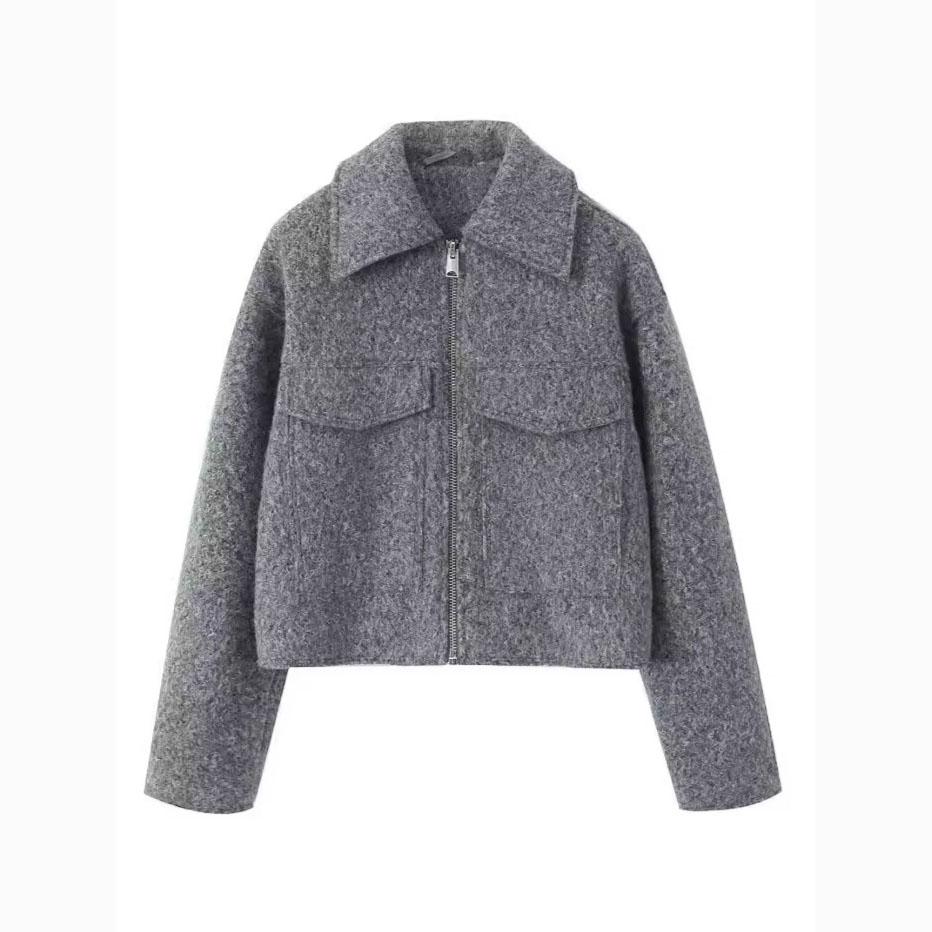 Осеннее женское повседневное модное шерстяное пальто с короткими лацканами L серый
Осеннее женское повседневное модное шерстяное пальто с короткими лацканами L серый