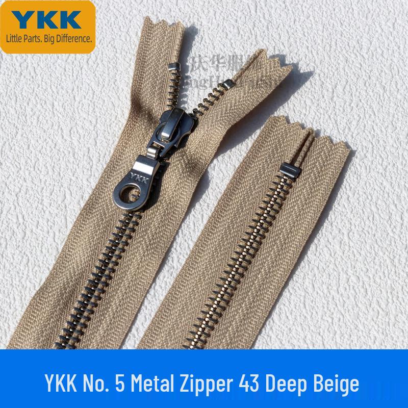 YKK No. 5 Deep Beige Metal Closed-End Denim Zipper with Pipa Head
YKK No. 5 Deep Beige Metal Closed-End Denim Zipper with Pipa Head