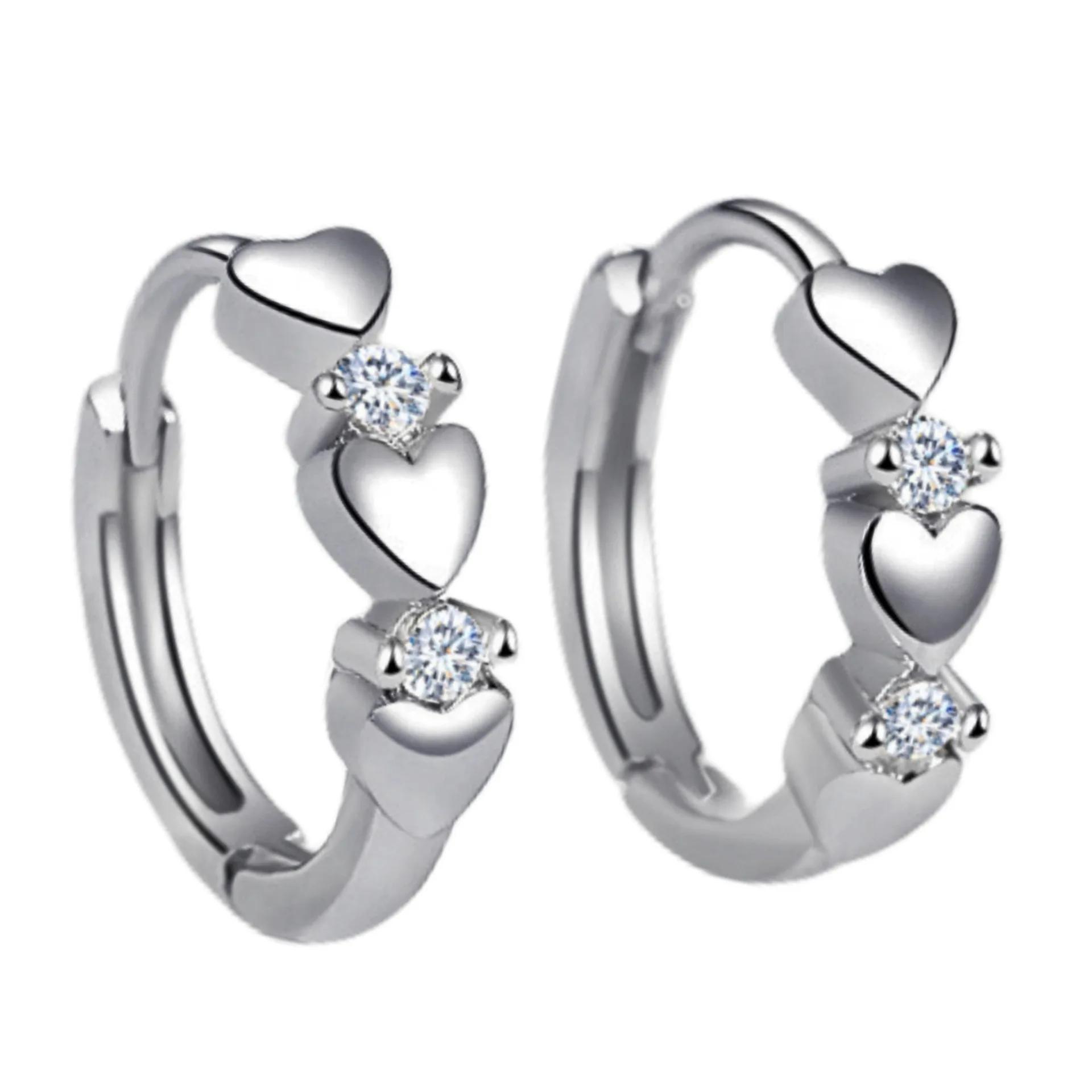 New Temperament Trendy Silver Color Zircon Heart Hoop Earrings for Women Classic Charm Korea Earring Jewelry Accessories Gift серебряный
New Temperament Trendy Silver Color Zircon Heart Hoop Earrings for Women Classic Charm Korea Earring Jewelry Accessories Gift серебряный