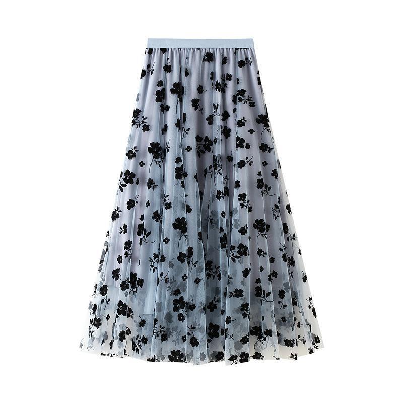 Elegant Floral Women Tulle Skirts High Waist Korean Flocking Pleated Midi Skirts Mesh Summer Office Ladies Skirt One size
Elegant Floral Women Tulle Skirts High Waist Korean Flocking Pleated Midi Skirts Mesh Summer Office Ladies Skirt One size