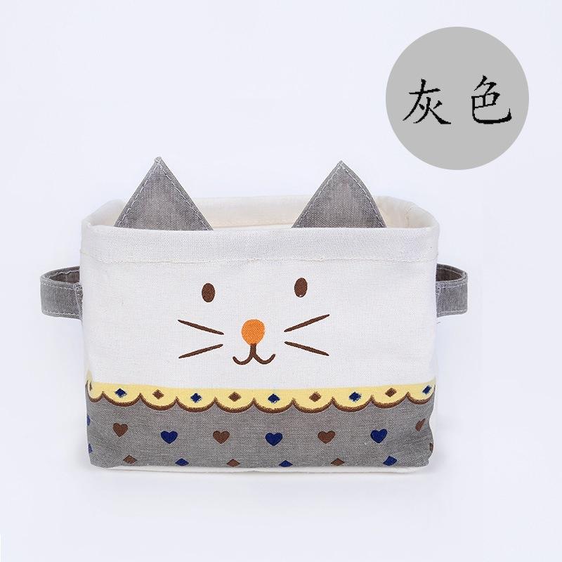 Kitten Stand Ear Cotton Linen Waterproof Moisture Storage Finishing Basket Storage Holder сірий колір
Kitten Stand Ear Cotton Linen Waterproof Moisture Storage Finishing Basket Storage Holder сірий колір