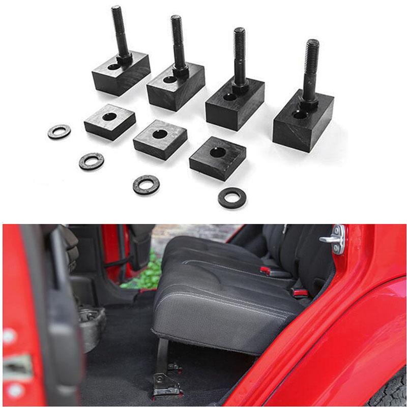 Для Jeep Wrangler JK 4 Door 2007-2018 Проставки для сидений + болты Комплект откидывания заднего сиденья с болтами и шайбами, черный алюминий
Для Jeep Wrangler JK 4 Door 2007-2018 Проставки для сидений + болты Комплект откидывания заднего сиденья с болтами и шайбами, черный алюминий