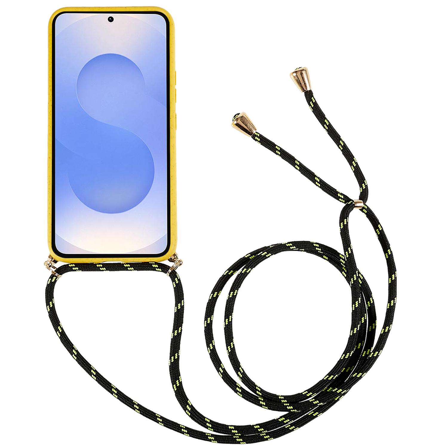 For Samsung Galaxy S25+ Case Biodegradable Wheat Straw+TPU Phone Cover with Long Lanyard Yellow
For Samsung Galaxy S25+ Case Biodegradable Wheat Straw+TPU Phone Cover with Long Lanyard Yellow