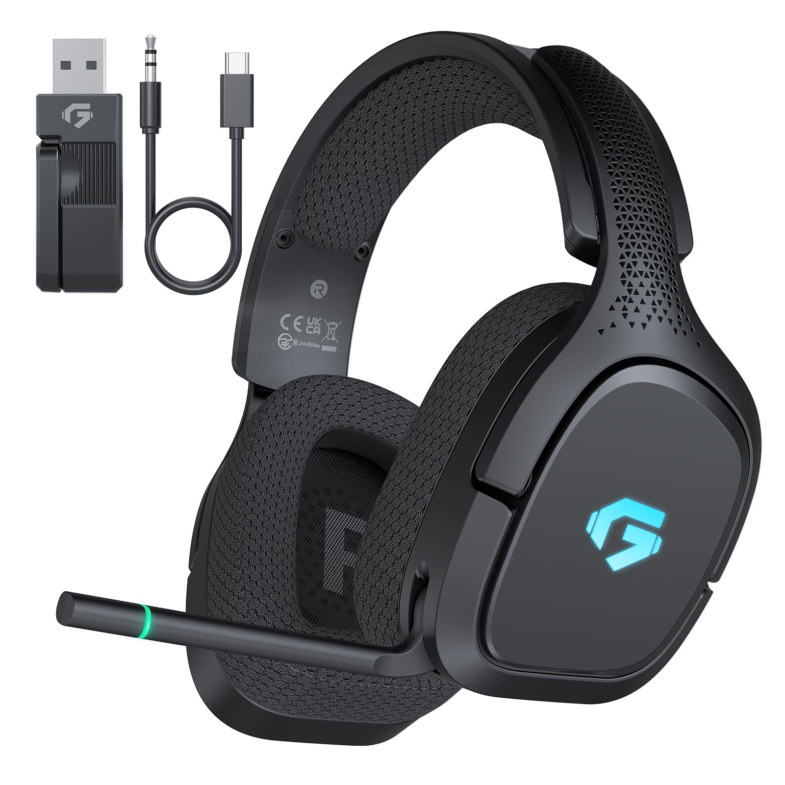 Gaming Headset Connection Wireless Headphones Low Latency 50mm Drivers Low Latency PS5 Headset 40H Rotating Function with Rotating Fit Compatible with чорний
Gaming Headset Connection Wireless Headphones Low Latency 50mm Drivers Low Latency PS5 Headset 40H Rotating Function with Rotating Fit Compatible with чорний