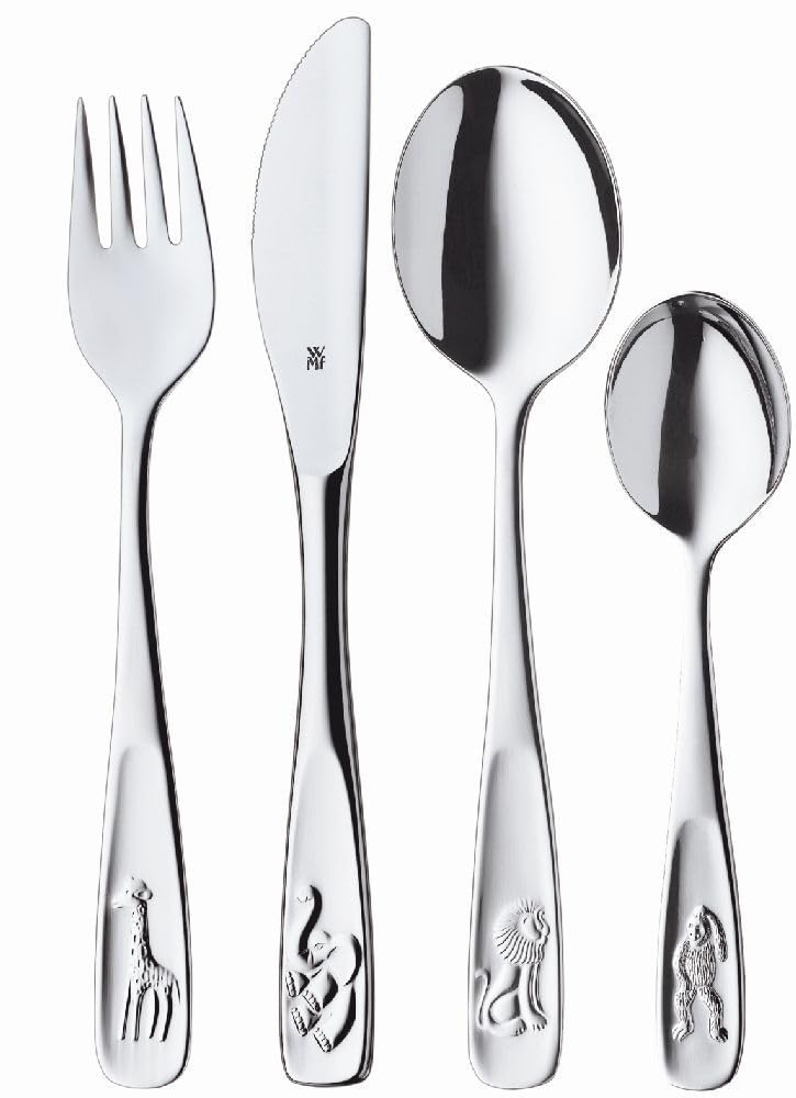 WMF Animals Kids Cutlery Set, 4-Piece Set, Child-Friendly, Dishwasher-Safe, Stainless Steel, W1280056040
WMF Animals Kids Cutlery Set, 4-Piece Set, Child-Friendly, Dishwasher-Safe, Stainless Steel, W1280056040