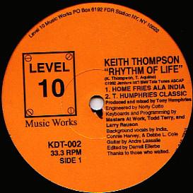 12inch Record KEITH THOMPSON - Rhythm Of Life KDT002 Level 10 Music 1996 US Dance & Electronica Used
12inch Record KEITH THOMPSON - Rhythm Of Life KDT002 Level 10 Music 1996 US Dance & Electronica Used