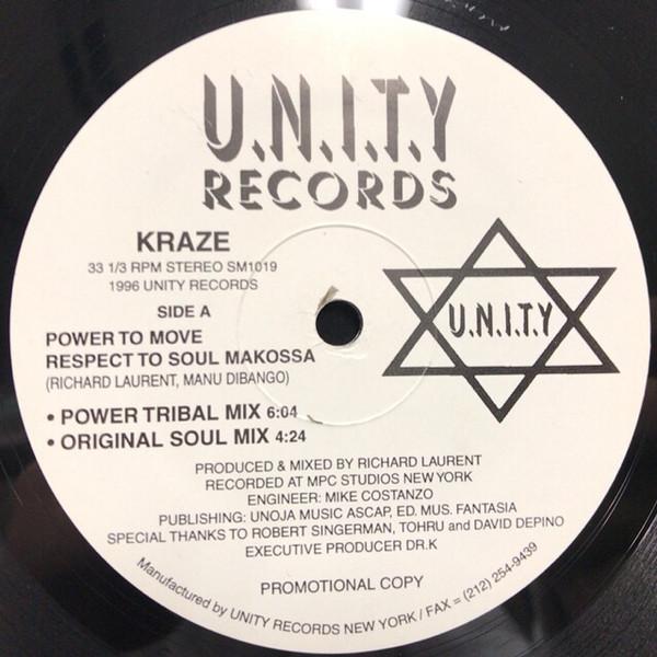 12inch Record KRAZE - Power To Move Respect To Soul Makos SM1019 U.N.I.T.Y. 1996 Dance & Electronica Used
12inch Record KRAZE - Power To Move Respect To Soul Makos SM1019 U.N.I.T.Y. 1996 Dance & Electronica Used
