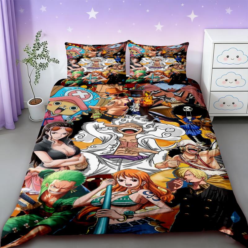 Duvet Cover One Piece Kids Cartoon Luffy Bedding Set with 2 Pillowcases Soft and Cozy Bedroom Bed Decor Teens Boys best Gifts 135x200cm
Duvet Cover One Piece Kids Cartoon Luffy Bedding Set with 2 Pillowcases Soft and Cozy Bedroom Bed Decor Teens Boys best Gifts 135x200cm