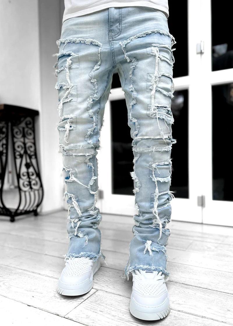 European & American Street Style Men s Straight Leg Jeans – Elastic Denim with Tassel Patch, New Fashion. L
European & American Street Style Men s Straight Leg Jeans – Elastic Denim with Tassel Patch, New Fashion. L