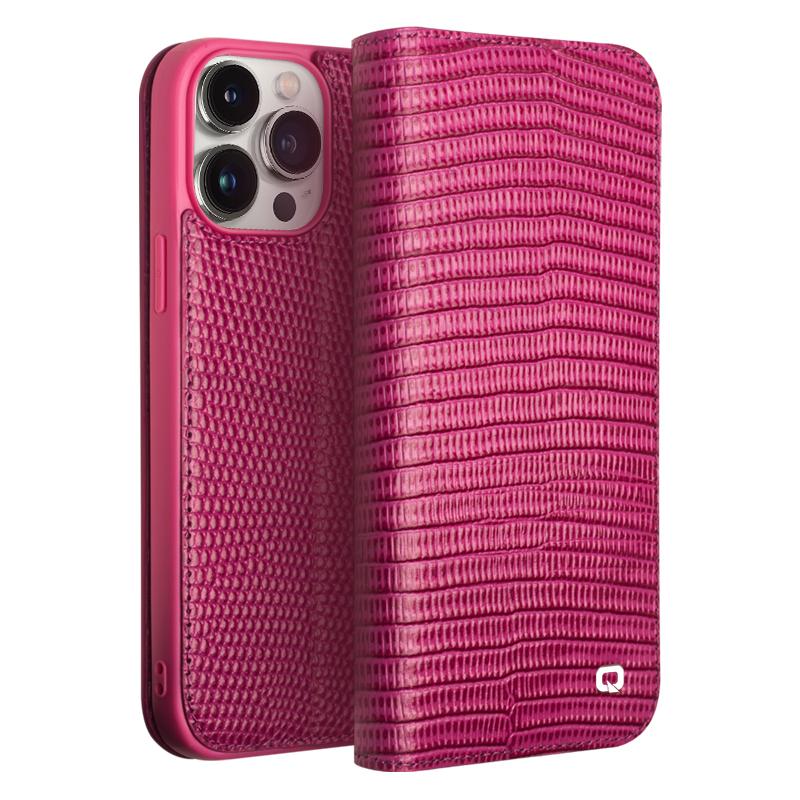 QIALINO For iPhone 15 Pro Max Genuine Cow Leather Phone Cover Crocodile Texture Stand Wallet Case Rose
QIALINO For iPhone 15 Pro Max Genuine Cow Leather Phone Cover Crocodile Texture Stand Wallet Case Rose