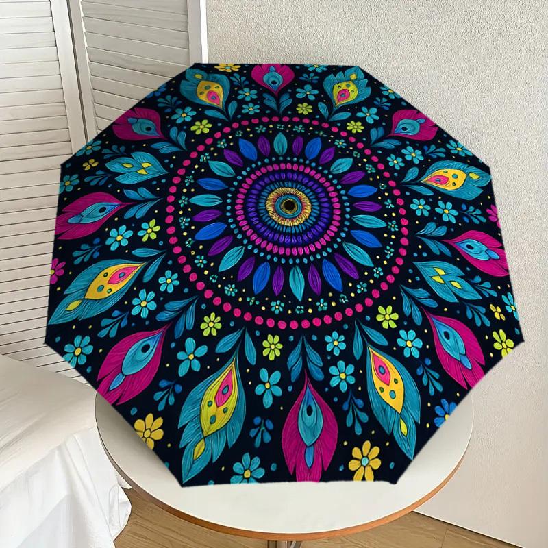 1pc Colorful Floral Mandala Pattern Umbrella with Plastic Handle,Suitable for All Seasons Home Travel Outdoor UmbrellaDD1328
1pc Colorful Floral Mandala Pattern Umbrella with Plastic Handle,Suitable for All Seasons Home Travel Outdoor UmbrellaDD1328