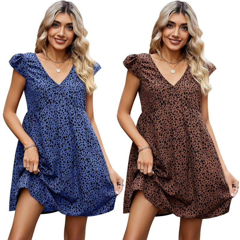 Women s Summer Dress 2024 New Bohemian Leopard Print Dress V-neck A-line Dress Female Backless Lace Vintage Women s Dress S синій
Women s Summer Dress 2024 New Bohemian Leopard Print Dress V-neck A-line Dress Female Backless Lace Vintage Women s Dress S синій