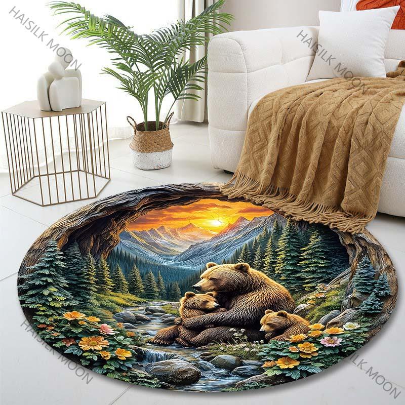 Multiple sizes Two Brown Bears in the Enchanted Forest Print Round Carpet Living Room Bedroom Table Chair Sofa Decorative Carpet Diameter -60cm
Multiple sizes Two Brown Bears in the Enchanted Forest Print Round Carpet Living Room Bedroom Table Chair Sofa Decorative Carpet Diameter -60cm