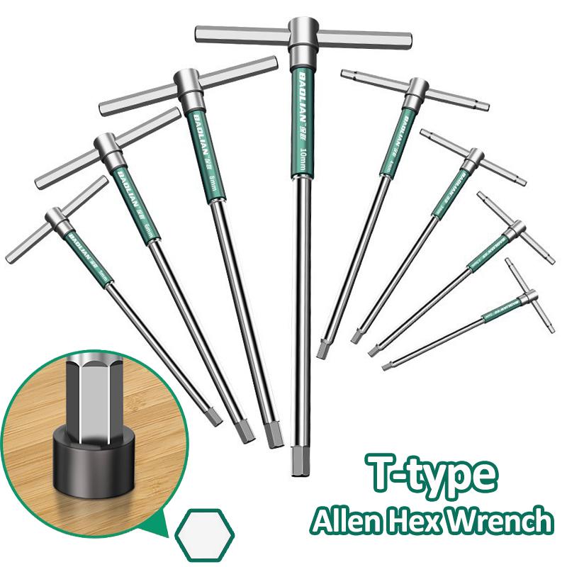 T Type Allen Hex Wrench T/L 2/2.5/3/3.5/4/4.5/5/6/8/10mm Torx Screwdriver Spanner T-shaped Hand Tool Extended Allen Hex Wrench
T Type Allen Hex Wrench T/L 2/2.5/3/3.5/4/4.5/5/6/8/10mm Torx Screwdriver Spanner T-shaped Hand Tool Extended Allen Hex Wrench
