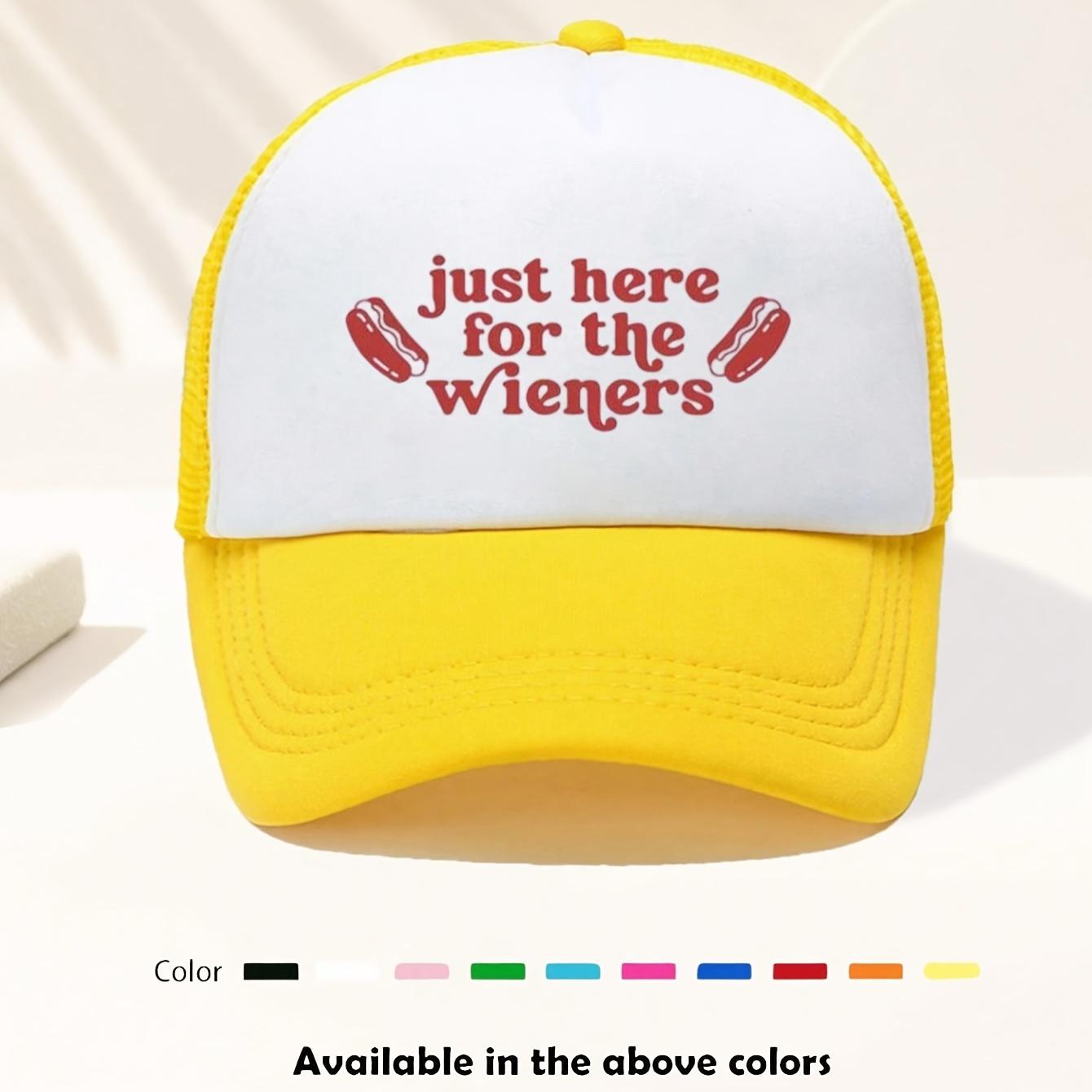 Just Here For The Wieners Novelty Trucker Hat Funny Foodie Mesh Baseball Cap Adjustable Outdoor Y2K Style One Size
Just Here For The Wieners Novelty Trucker Hat Funny Foodie Mesh Baseball Cap Adjustable Outdoor Y2K Style One Size