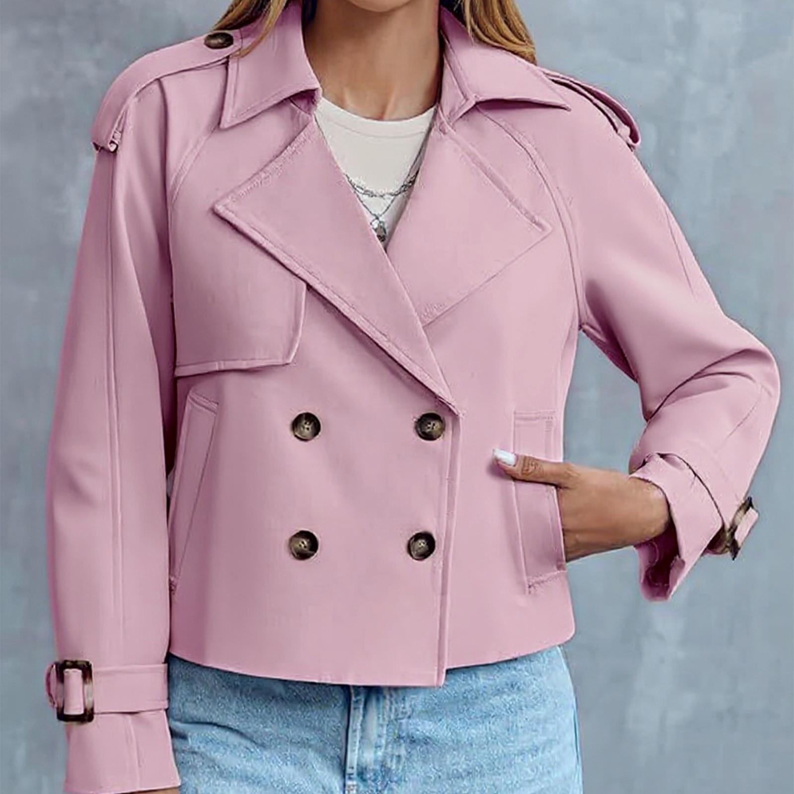 Женская модная повседневная куртка-ветровка с карманами и двубортной застежкой XXL розовый
Женская модная повседневная куртка-ветровка с карманами и двубортной застежкой XXL розовый