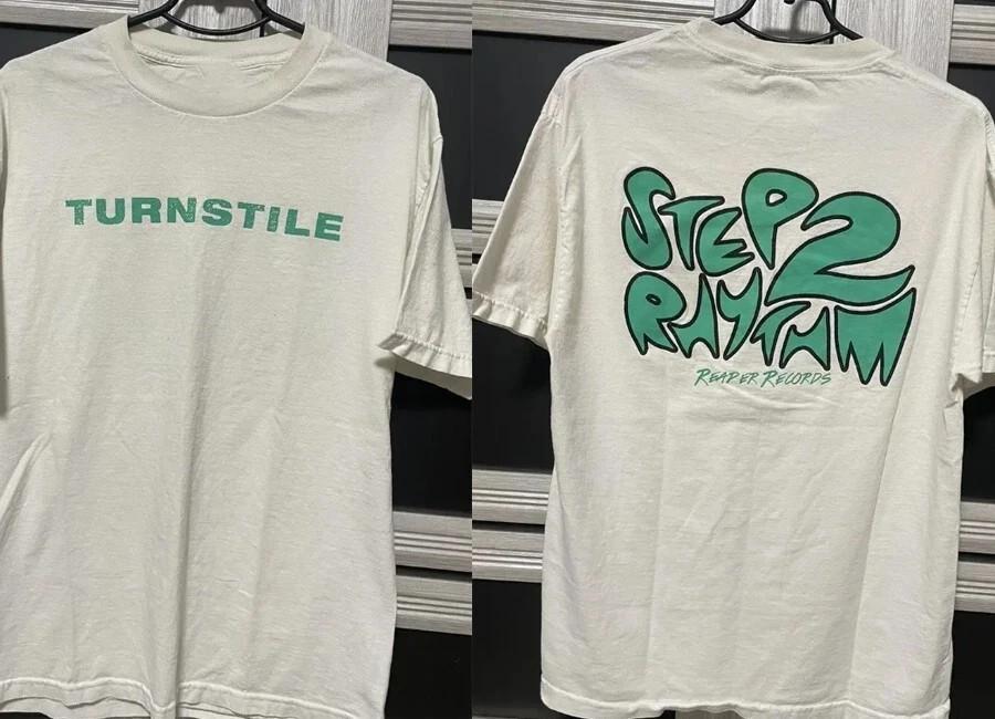 2 Sides Turnstile Step 2 Rhythm Reaper Records short sleeve White Shirt MI501 Unisex T-Shirt S
2 Sides Turnstile Step 2 Rhythm Reaper Records short sleeve White Shirt MI501 Unisex T-Shirt S