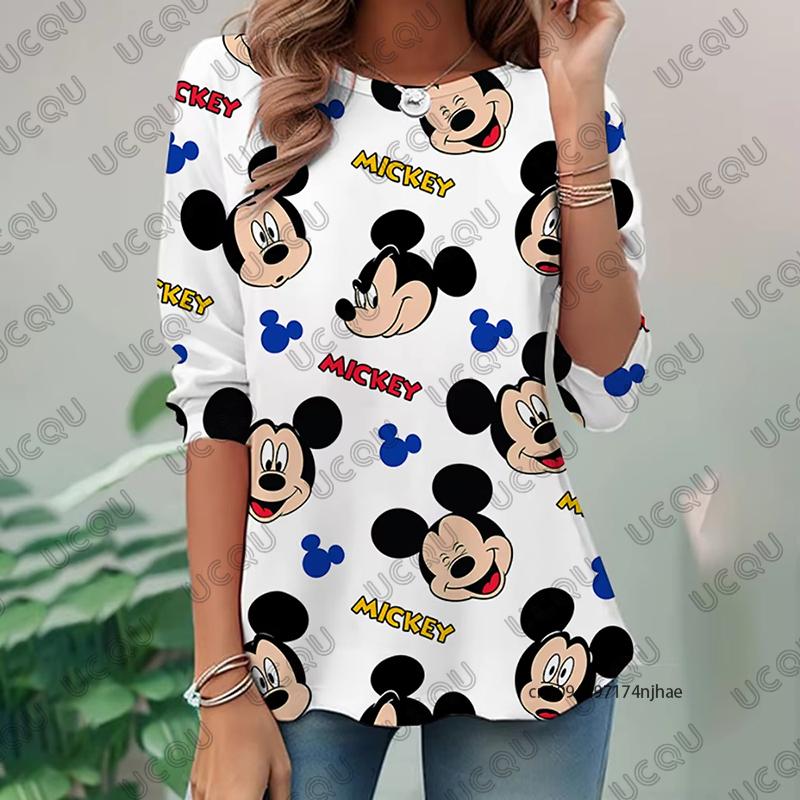 Cartoon Disney Mickey Mouse Print Womens Long Sleeve Tshirt Autumn Fashion Oneck Tees Casual Pullover Oversized Y2K Tops S
Cartoon Disney Mickey Mouse Print Womens Long Sleeve Tshirt Autumn Fashion Oneck Tees Casual Pullover Oversized Y2K Tops S