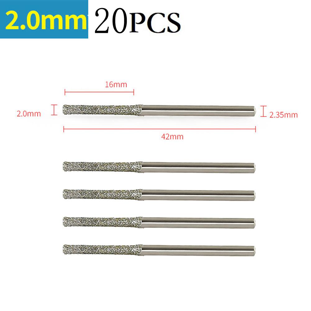 20PCS 2 0mm For Glass Drill Bit 2 35mm Shank for Jewelry and Crafts
20PCS 2 0mm For Glass Drill Bit 2 35mm Shank for Jewelry and Crafts