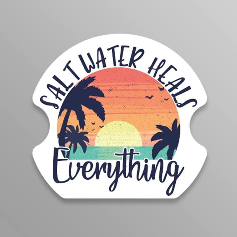 Saltwater Heals Everything Sunset Beach Palm Trees PVC Decal Sticker - Car Truck Van SUV Window 1pc
Saltwater Heals Everything Sunset Beach Palm Trees PVC Decal Sticker - Car Truck Van SUV Window 1pc