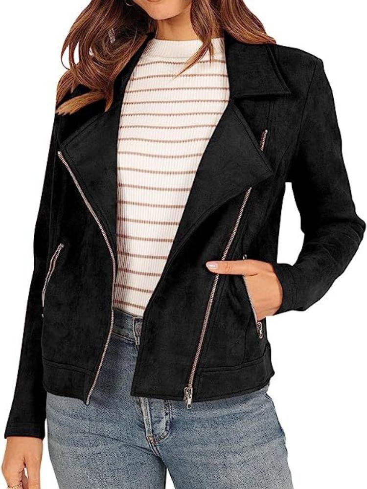 Женская короткая байкерская куртка из искусственной замши разных цветов 2XL чёрный
Женская короткая байкерская куртка из искусственной замши разных цветов 2XL чёрный