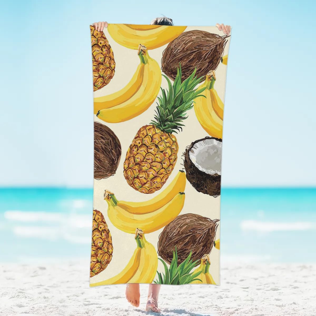 Summer Tropical Fruit Beach Towel for Women Men Kids Lightweight Microfiber Beach Towels Sand Free Quick Dry Soft Beach Blanket W40*H60(CM)
Summer Tropical Fruit Beach Towel for Women Men Kids Lightweight Microfiber Beach Towels Sand Free Quick Dry Soft Beach Blanket W40*H60(CM)