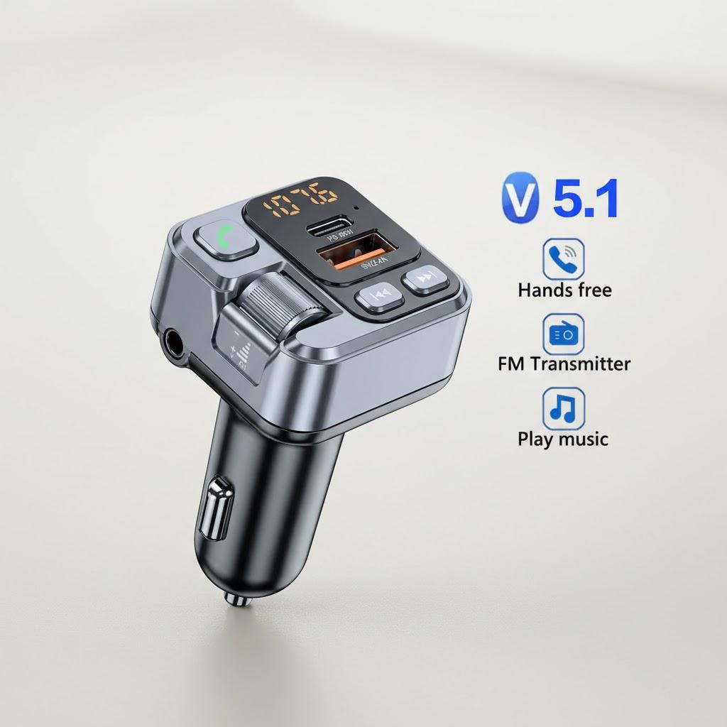 Bluetooth Car Charger USB Port Fast Charging Digital Display Adapter FM Transmitter for Mobile Phones PD30w чорний
Bluetooth Car Charger USB Port Fast Charging Digital Display Adapter FM Transmitter for Mobile Phones PD30w чорний