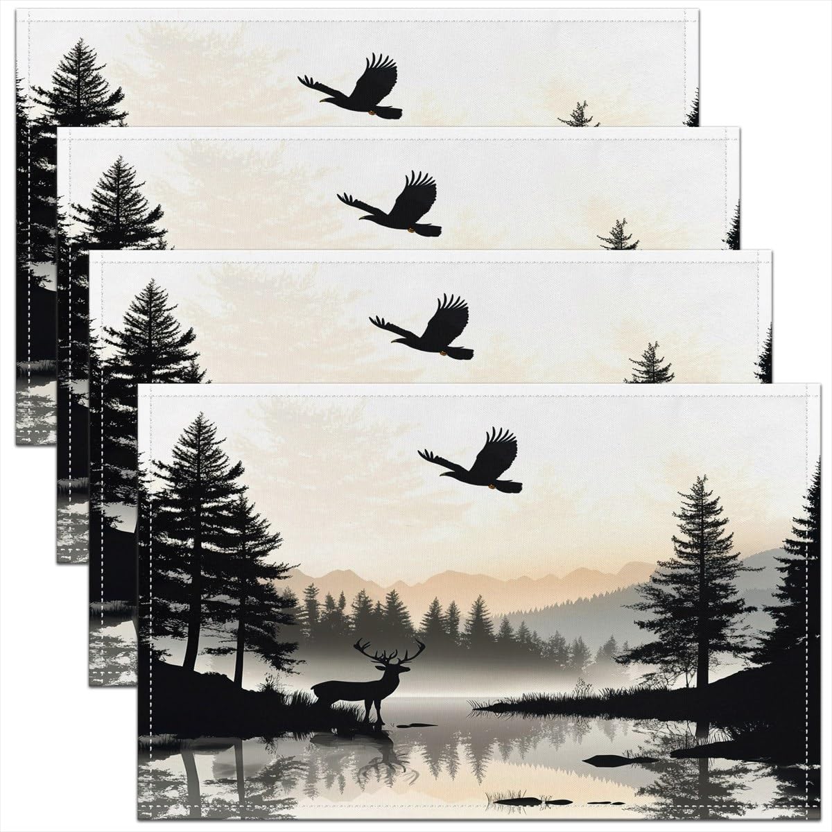 Mountain Lake Placemats Set of 4 18 x12 Kids Blue Tree Table Place Mats Boys Girls Lakeside Sunset Placemat 4pcs-12x18
Mountain Lake Placemats Set of 4 18 x12 Kids Blue Tree Table Place Mats Boys Girls Lakeside Sunset Placemat 4pcs-12x18