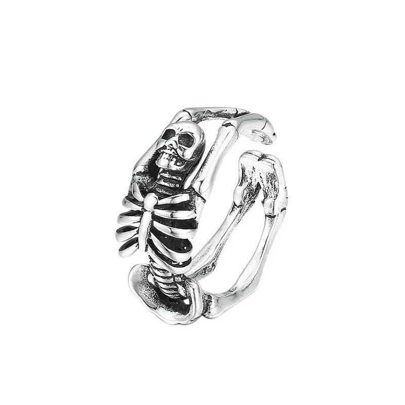 New Creative Gothic&Punk Skeleton Bones Opening Ring for Unisex Exaggerated Retro Ring Vintage Hip Hop Rock Copper Color Zircon
New Creative Gothic&Punk Skeleton Bones Opening Ring for Unisex Exaggerated Retro Ring Vintage Hip Hop Rock Copper Color Zircon
