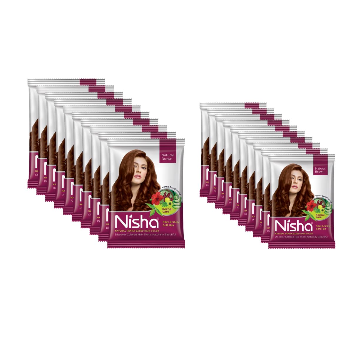 Nisha Henna Hair Color Powder Natural Brown 22.5G x Pack of 20 | Ammonia-Free Herbal Hair Dye for Men & Women
Nisha Henna Hair Color Powder Natural Brown 22.5G x Pack of 20 | Ammonia-Free Herbal Hair Dye for Men & Women