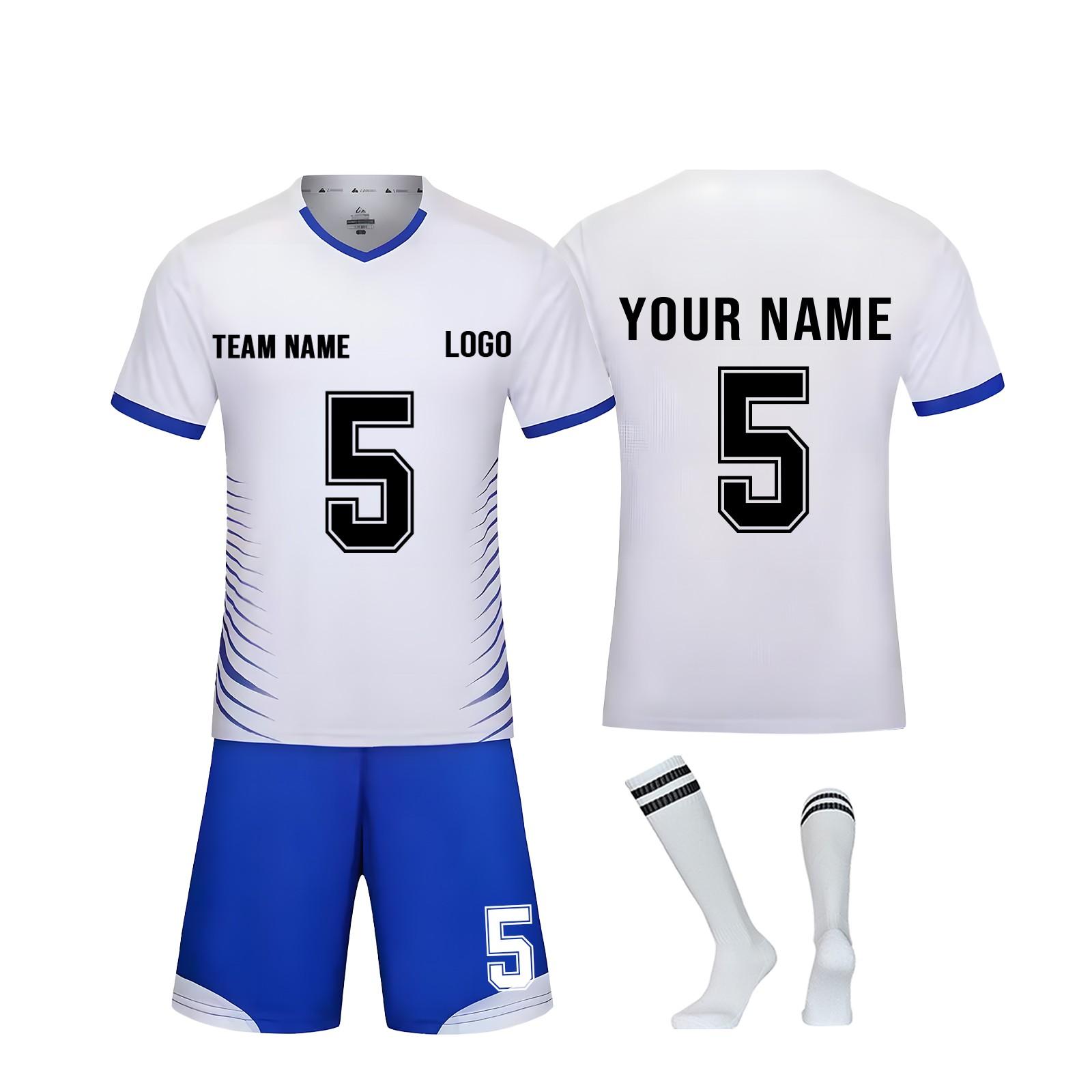 Men Soccer Uniform Set Quick Dry Short Sleeve Shirt Shorts Socks Athletic Training Sportswear Kit XS білий
Men Soccer Uniform Set Quick Dry Short Sleeve Shirt Shorts Socks Athletic Training Sportswear Kit XS білий
