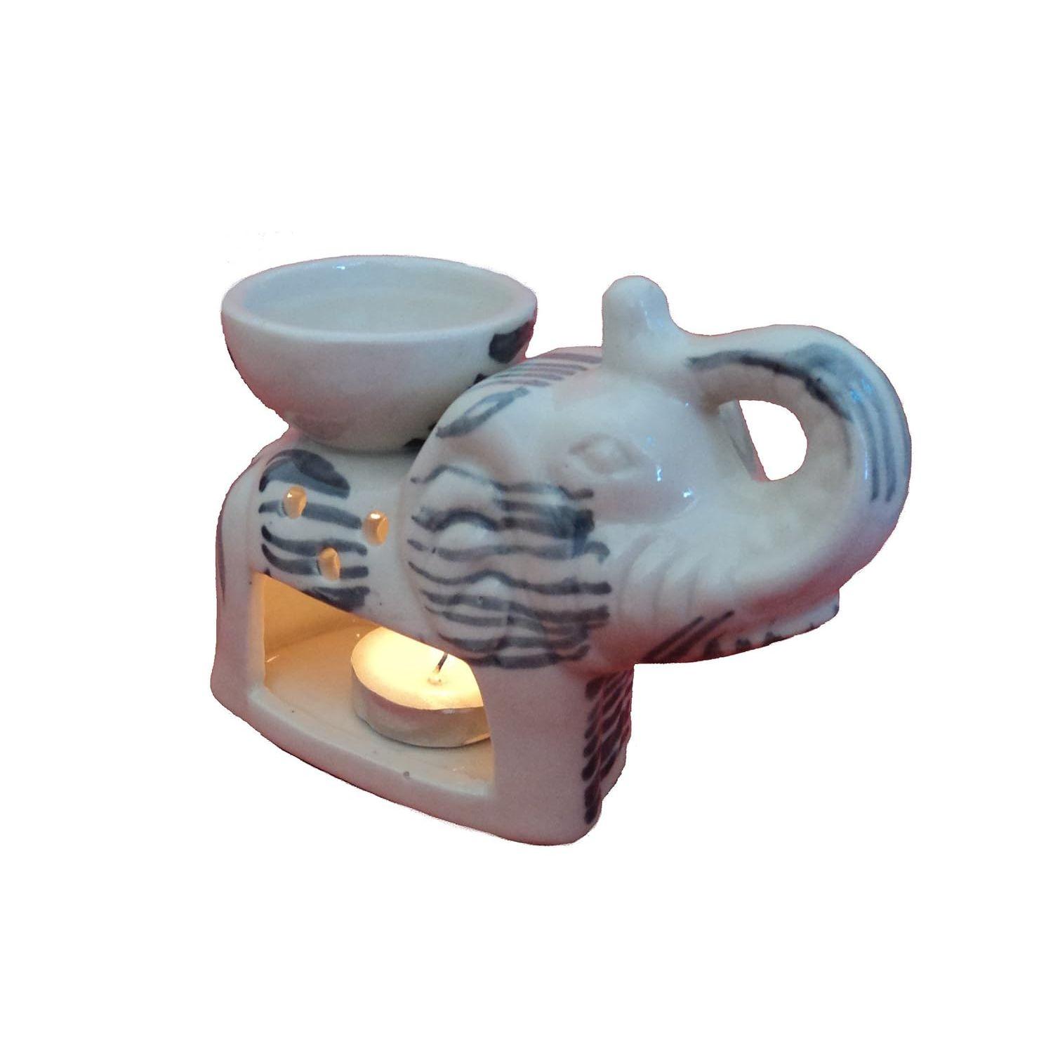 Elephant Shape Aroma Burner Coming with 1 pcs Free Candles (Antique White)
Elephant Shape Aroma Burner Coming with 1 pcs Free Candles (Antique White)