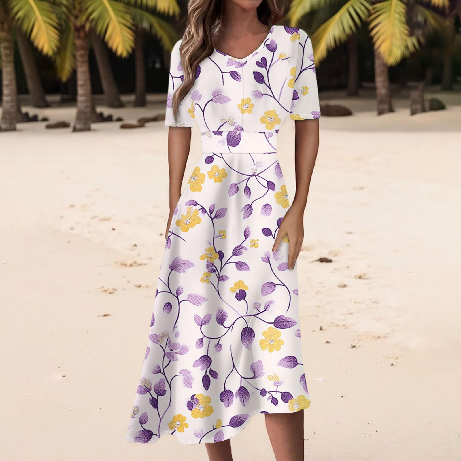 Women s Casual Fashion Floral Print V-neck Short-sleeved Waist-length Dress L бежевий
Women s Casual Fashion Floral Print V-neck Short-sleeved Waist-length Dress L бежевий