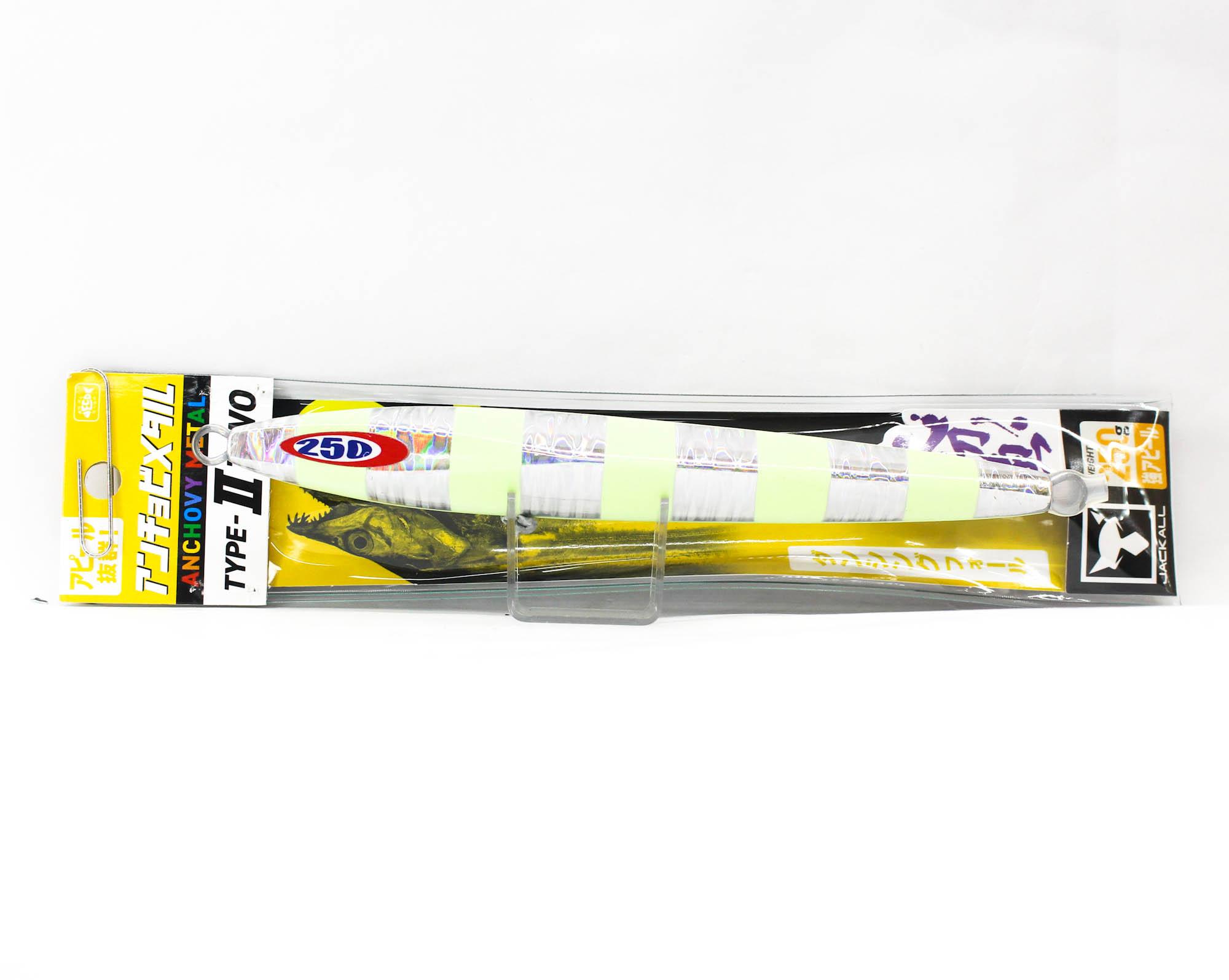 Jackall Metal Jig Anchovy Type 2 Slow Slide 250 grams Glow (5023)
Jackall Metal Jig Anchovy Type 2 Slow Slide 250 grams Glow (5023)