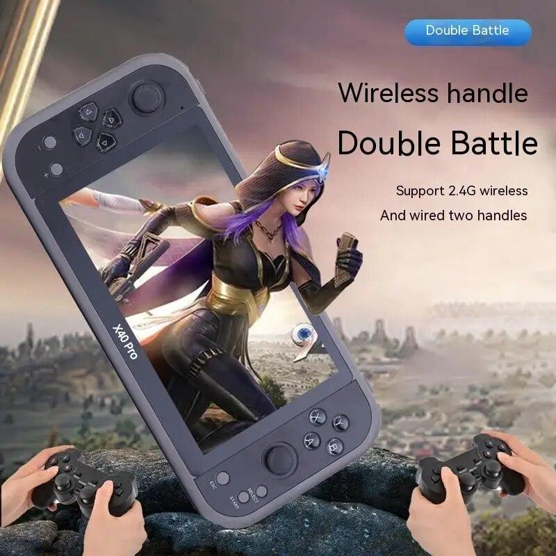 7-дюймовый большой экран высокой четкости X40pro, портативная игровая консоль в стиле ретро, встроенный беспроводной контроллер с поддержкой 10 000 игр
7-дюймовый большой экран высокой четкости X40pro, портативная игровая консоль в стиле ретро, встроенный беспроводной контроллер с поддержкой 10 000 игр