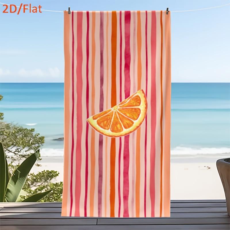 Orange Slice Striped Beach Towel, Summer Fruit Print, Quick Dry Microfiber, Oversized for Beach Pool, Vacation Gift W30*H60(CM)
Orange Slice Striped Beach Towel, Summer Fruit Print, Quick Dry Microfiber, Oversized for Beach Pool, Vacation Gift W30*H60(CM)